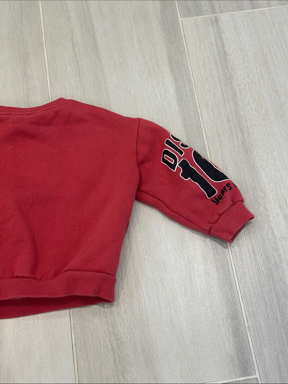 Zara 12-18M Disney Red Mickey Winter Graphic Kids Sweatshirt - Picture 6 of 8